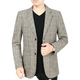 (Hohe Qualität) Herbst- und Winter-Herrenanzug in mittleren Alterszeiten Casual Daddy Anzug Plaid Jacke 702 Brown 175/88a (110-130)