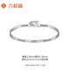 Liuguifu Jewelry Platinum Bracelet Women's Geometric Smile Platinum PT950 Bracelet Birthday Gift 5.45g Can write greeting cards + engraving