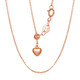 Mengjinyuan 18K gold necklace AU750 colored gold Chopard chain plain chain rose gold love O-shaped chain for your girlfriend, weighing about 1.30g46cmK red O-shaped chain
