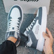 Trendy men's shoes, autumn and winter sports and leisure shoes for men, 2024 new sneakers, all-match heightening, small white trendy shoes, plus velvet cotton shoes, white gray plus velvet style Z1105 42