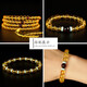 Lv Nong Jewelry Purified Gold Amber Round Beads Loose Beads Amber Space Beads Bracelet DIY Beads Diameter Approximately 14mm/Single Gold Amber Round Beads