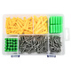 Hasdick Beijing Warehouse Delivery Small Yellow Croaker Combination Set Plastic Expansion Screw HKZ-156 M6M8 Green Expansion Tube 1 Box