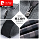 Pierre Cardin 2023 Neue Wolljacke Herrenherbst- und Herbst -Standkragen kurzer Wollmantel warmes Oberteil dicker Strick 08573 Grau 170m