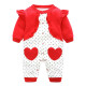 Karawa baby clothes spring baby clothes men and women infant onesies newborn long-sleeved harem clothes 0-1 years old long-sleeved bow 6m (66cm recommended for 3-6 months)