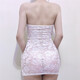 囝junjia new product lace tube top skirt transparent thin hip-covering skirt short skirt dress bottoming skirt 囝junjia white one size