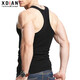 Continue to point I-shaped vest men's summer elastic slim casual fitness tight sports hurdle cotton men's suspender sleeveless waistcoat black XL size 128-138 Jin Jin is equal to 0.5 kg left and right slim fit