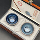 Jianyuan Tiancheng Jianyang Jianzhan Tea Cup Oil Drop Cup Jian Kiln Black Glaze Porcelain Ceramic Tea Set Couple Pair Cup Master Cup Tea Cup Silver Blue Oil Drop Pair Cup (Gift Box) 120ml 2 pieces