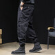 Gu Xiansen's leggings casual pants men's loose American retro overalls men's autumn and winter leggings large size harem long pants black 2XL 160-180Jin Jin equals 0.5 kg