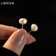 Lnieer999 Pure Silver Baroque Pearl Earrings Women's Niche Design High-end 2025 New Fashion Silver Earrings Baroque Pearl Earrings