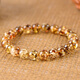Wanjun natural amber, red flower, gold and amber Buddha beads bracelet, high purity water beads diameter 8.5mm, factory direct supply with certificate