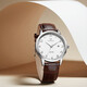 Tian Wang Watch Herren Mode Quarz Paar Watch Women's Belt National Watch Water of Watch Watch Valentinstag Geschenk 3886 Weißer Teller Brown Belt Herren Uhren + Temperiertes Film