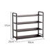 Anya shoe rack door multi-layer storage rack dormitory metal storage rack rental home multi-functional 4-layer black