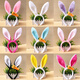 28g Children's Day Kindergarten Animal Headdress Little White Bunny Ears Headband Headband Rabbit Ears Bunny Girl White and Pink Plush Rabbit Ears with Carrot