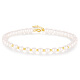 Tiko T0546 Fashionable and Elegant 18K Gold Pearl Bracelet Women's Mother's Day Birthday Gift for Mom Freshwater Pearl AU750 Bracelet