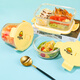 
Cilock (cilock) small yellow duck glass lunch box microwave heating special bowl office worker brings lunch box fruit bento box freshness box three partitions 1050+ soup cup 720+ round 450+ bag + tableware
