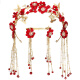 Angbi Bear 2019 New Red Bridal Toast Wear Headwear Fairy Style Chinese Style Atmosphere Wedding Xiuhe Wear Toast Hair Accessories
