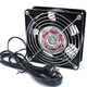 YUDU 12038KTV -Kühlschrankkühlungslüfter 220 V Löteisen Eisenlöt Rauch Auspuff kleiner Lüfter Industrial Axial Flusslüfter 120 mm Einzellüfter + 1 Edelstahl Silber Net