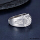 Jibaolou PT950 platinum men's ring platinum square live ring for men customized New Year's Day gift 13.57g