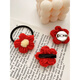 CHUXIANG gives you a small red flower brooch, peripheral accessories, bracelets, cute Japanese pins for women's hair, 1# red flower brooch B02-304-9