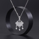 VTLS999 Pure Silver Peaceful Ruyi Lock Necklace for Women Silver Jewelry Longevity Lock Clavicle Chain Birthday Chinese Valentine's Day Gift for Women S999 Necklace Silver + Exquisite Gift Box