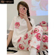 Modal pajamas women's pure cotton summer short-sleeved trousers summer thin summer Yugui dog spring and autumn cute home clothing set JZM-6626 Pacha dog XXL