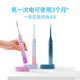 FLYCO electric toothbrush for adults, portable for boyfriend and girlfriend, couple, wedding, birthday, Valentine's Day, New Year's party gift, soft-bristled brush head, intelligent, fully automatic sonic vibration, wireless rechargeable, ice crystal blue, Symphony series, with 2 brush heads
