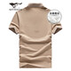 
Seven Wolf Short Sleeve T-shirt Men's Summer Mulberry Silk Polo Base Shirt Men's Cool 5A Antibacterial Lapel Short T Men's Top 701 Khaki-Tensi Fabric 175/92A/XL