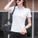 MEILAIYIN collared half-sleeved cotton T-shirt women's new trendy lapel sports casual short-sleeved polo shirt tops women's summer Tye black 8123XL