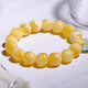 Xuanxia, with certificate, natural raw mineral beeswax old-style bead bracelet, Russian material amber single circle bracelet, men's and women's collection gift, bracelet bead diameter is about 10 mm (with certificate)