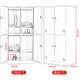 Naigao locker iron cabinet locker dormitory staff cabinet shoe cabinet storage cabinet four-door locker with lock