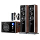 SANSUI 80B Heim-Bluetooth-Audio Heim-Surround-Theater-TV-Projektor Subwoofer Karaoke-Set Drei-Wege-Wohnzimmer Schlaggesang Multimedia-Desktop-Computer-Lautsprecher 80B verbesserte und erhöhte Version + kabelgebundenes Mikrofon