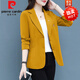 Pierre Cardin blazer women's fashionable and noble 2026 spring and autumn style middle-aged ladies large size mm belly-covering slim commuter top black XL 110-125Jin Jin equals 0.5 kg