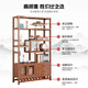 Wen Xinfu Bo ancient rack Duobao Pavilion tea display cabinet living room new Chinese style storage rack ancient ornaments cabinet bookshelf storage bold reinforcement damage compensation six layers 80 long simple style thickened laminate