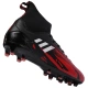 Men's football shoes with broken nails breathable short nails non-slip flying weaving children's football shoes men's long nails adult foot wide sports shoes game high-top football shoes student leather foot training shoes PISDO black and red spikes 41