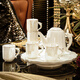 NINE CRANES Creative Jingdezhen Tea Set Light Luxury High-end Housewarming Gift New Home Cup Ceramic Kettle Living Room Hospitality Water Set 8-piece High-end Gift Box