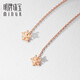 Ming brand jewelry 18K gold snowflake ear wire color gold rose gold fashion earrings gift for women CSH0232 pricing 18K gold ear wire about 0.41-0.45 grams