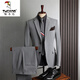 Woodpecker (TUCANO) large size suit men's four seasons casual business formal wear fashion slim wedding groomsmen dress suit men's black double button (single jacket) 64/7XL (210-230Jin Jin equals 0.5 kg)