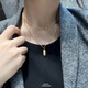 CEENIU Fat Donglai same style 18k gold snake bone chain 18K gold necklace 925 silver female gold exquisite plain clavicle ZDF snake bone chain 45CM