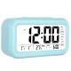 Compas Compas jam alarm pintar elektronik bercahaya lampu pintar fotosensitif otomatis tiga kelompok alarm jam alarm kecil jam siswa anak-anak model penyimpanan baterai WD877 biru