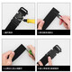 Tenggexiang canvas belt for men, automatic buckle belt, casual pants belt, punch-free, trendy, versatile, fashionable, student military training, black 120CM