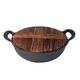 Jiuding Zhujiang cast iron ingot pot double-ear stew pot wok is not easy to stick to the pot uncoated old-fashioned multi-functional flat bottom pig iron pot flagship upgraded version 34cm - suitable for 4-6 people
