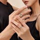 Bai Qixin's ring matching ring for men and women, live mouth ins niche design, light luxury and simple gift for girlfriend and wife, couple ring matching ring, little prince and rose (with box)