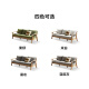 Genji Muyu fabric sofa Japanese-style small apartment living room solid wood sofa modern simple log three-seat sofa log color three-seat sofa 2.04m four colors available others
