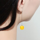 Nanzhu Family Drops of water form beads, amber earrings, 925 silver beeswax ear wire, exquisite earrings for mother and wife, 7.0-8.0mm beeswax