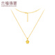 Luk Fu Schmuck Gold Blume Gold Halskette Set Kettengeschenk GJGTBN0009 3,77 Gramm (einschließlich Arbeitskosten 690 Yuan)