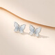 Qlady crystal butterfly temperament earrings women's sterling silver earrings new 2025 high-end silver earrings unique earrings