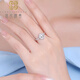 Luo Hua Cing Chun new PT950 fashionable retro rhombus platinum ring, live mouth versatile platinum ring for women, platinum fashion rhombus ring (live mouth adjustable)
