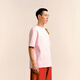 
Sketch men's clothing 2025 spring and summer new product cotton roman cloth round neck loose solid color short-sleeved T-shirt casual 9P1115080 687 light pink L