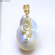 MHFDO Freshwater Extra Large Baroque Pendant Special Shaped Pearl White Irregular Pearl Necklace Super PO PO2316