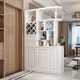 Benbei Chinese solid wood partition cabinet wine cabinet modern living room entrance cabinet shoe cabinet room hall cabinet entrance screen double-sided storage cabinet length 120 width 40 height 200cm meter partition 826# imported rubber wood walnut color home installation